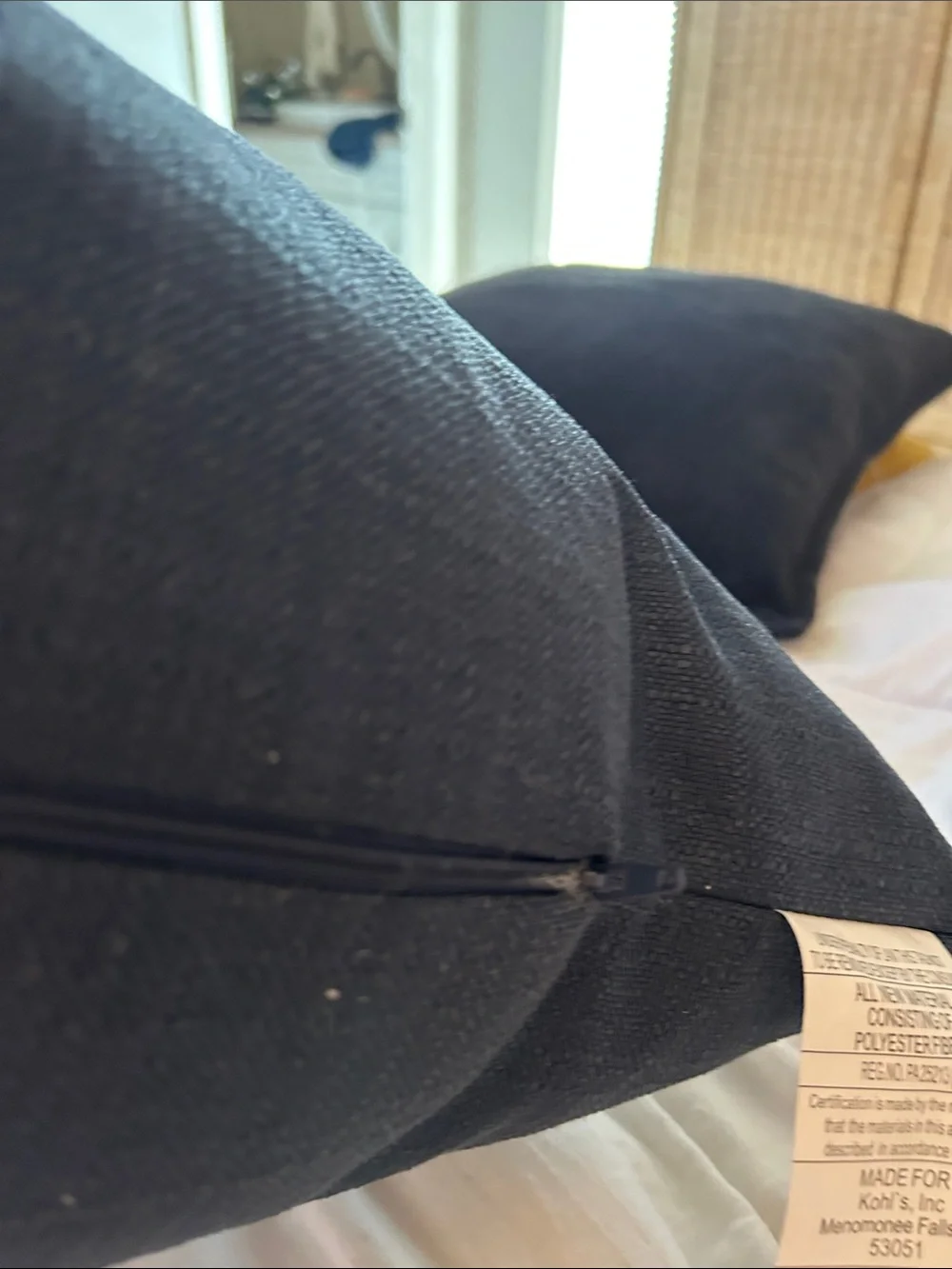 Sonoma Navy Textured Accent Pillow NWT